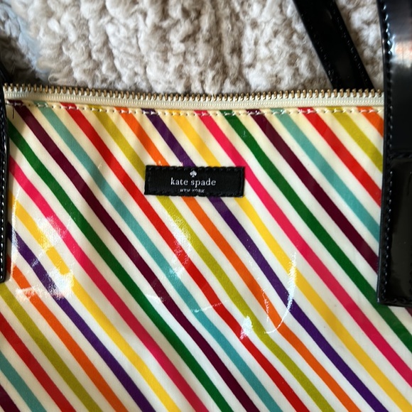 Authentic Kate Spade Colorful Striped Tote in Great Condition Inside and Out! - Picture 2 of 10